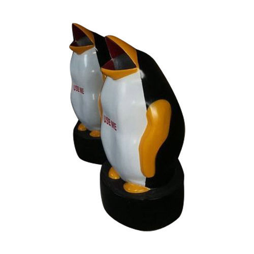 Multicolor Penguin Shape Frp Dustbin