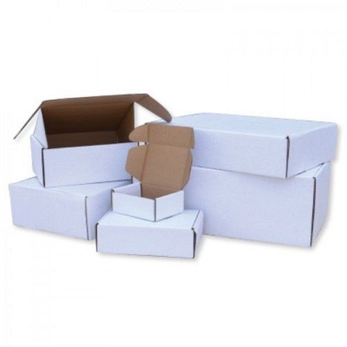 White Plain Die Cut Disposable Corrugated Packing Boxes