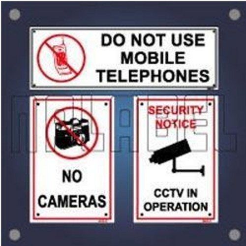 Vary Surveillance Mobile Phone Usage Prohibition Sign Labels