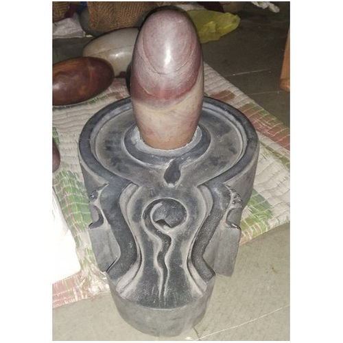 Durable Multicolour Stone Narmada Shivalingam