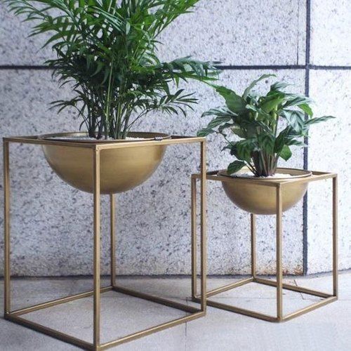 Golden Corrosion Resistance Decorative Metal Planters