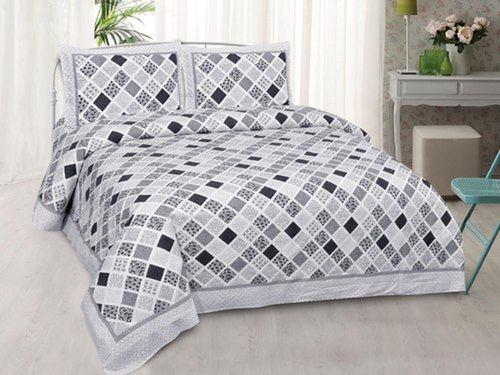 Choices Printed 100X108 Inches Cotton Double Bed Sheet