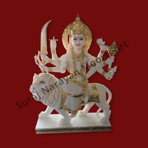 Sculpture Dust Resistance Marble Durga Statue