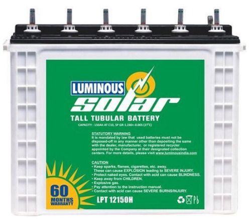 Luminous Solar 150Ah Tubular Battery Nominal Voltage: 12 Volt (V)