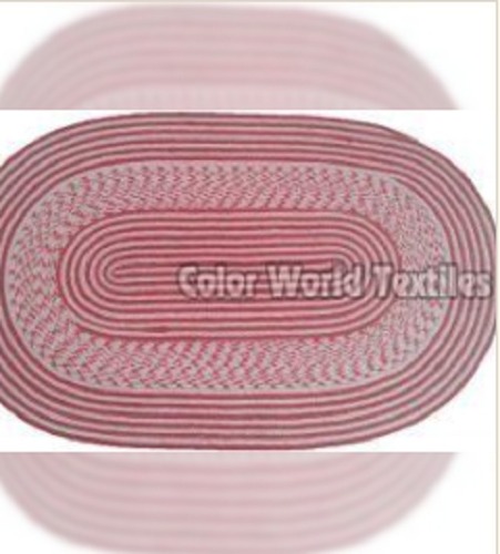 Tonal Braided Rug - Jute Material, Size 2x3 to 7x8 Feet, Multicolor | Easily Washable, Antique Style, Moisture Resistant, Perfect Shape