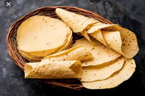 Delicious Taste Aaalu Papad - Round, Dry, Yellow | Custom Size, 6-Month Shelf Life, Client's Choice Packaging