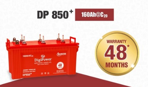 Digipower Dp 850 160Ah Inverter Battery Nominal Voltage: 12 Volt (V)