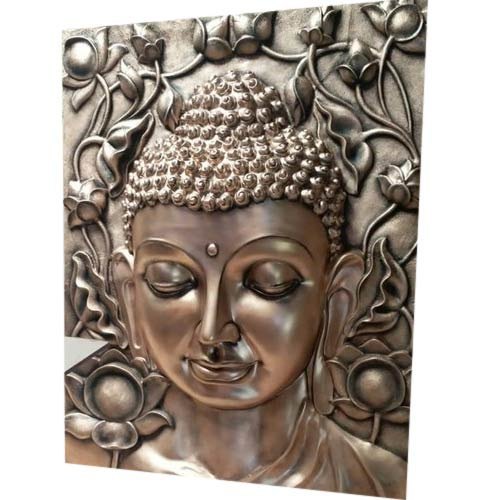Elegant Look 3D Buddha Ceramic Wall Tiles - 5 x 4 Feet Rectangular, Multi Color | Antibacterial, Non-Slip, Crack Proof, Super Glossy Finish