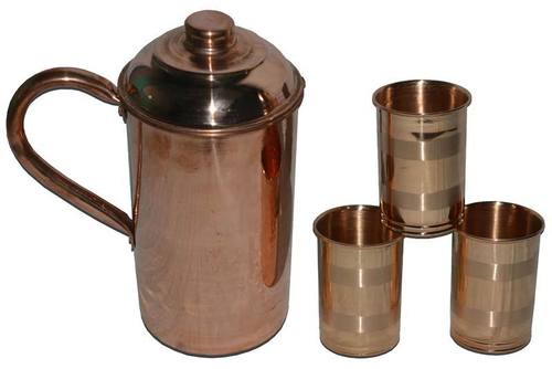 Various Colors Are Available Genuine Pure Copper Curved Jug