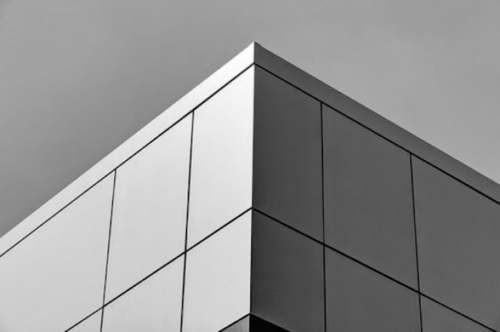 Grp Cladding - Plastic Material, Modern Baffle Design, Grey Color | Ideal For Commercial Applications