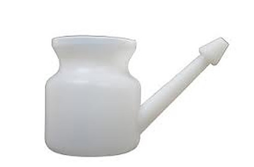 Plastic Jal Neti Lota (K Star) - Plastic, Light Weight, White & Blue | Elegant Finish, Optimum Quality