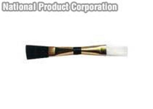 Professional Horse Hair Makeup Brush - Silver And White Handle, Plastic Material, Dual Functionality