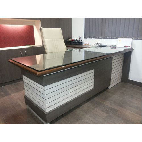 Brown Designer Rectangular Office Table