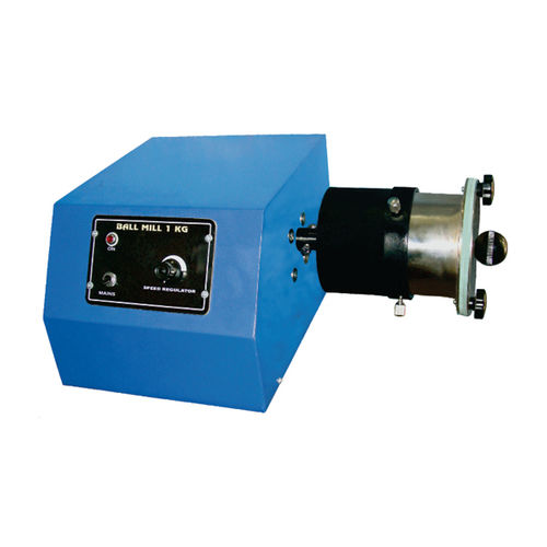 Laboratory Ball Mill - MS Construction, 110-240 Voltage, Blue Color, Capacity of 1 kg | Durable, Easy to Use, Low Maintenance, Low Power Consumption, Long Service Life