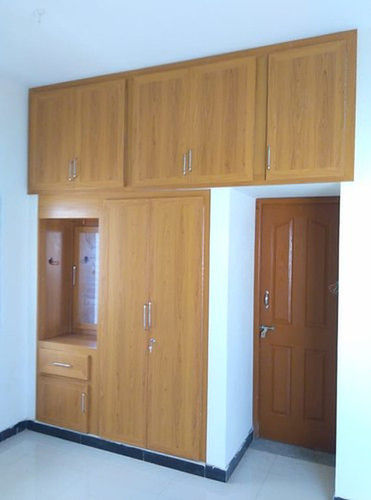 Brown Scratch Resistance Pvc Wardrobe