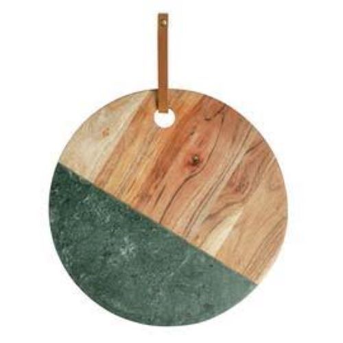 Natural Stone Chopper Board Size: 14" X 14"