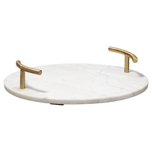 White Marble Tray For Serving Size: 7" X 14"