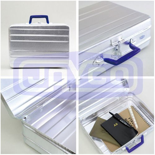 Chrome Briefcase Type Aluminum Container