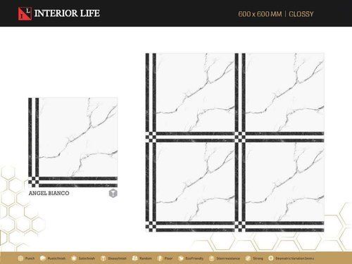 ग्लॉसी एंजेल बियांको सिरेमिक फ्लोर टाइल्स