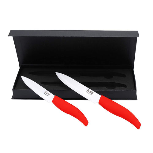 Ilife Advanced Ceramic Revolution Series 4 & 5 Inch Paring Knife Set With Gift Case