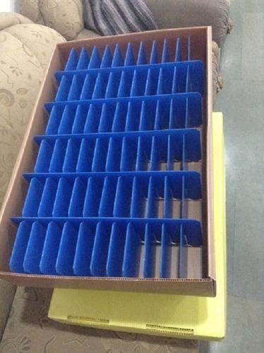 Blue Partitioned Plastic Polypropylene Corrugated Boxes