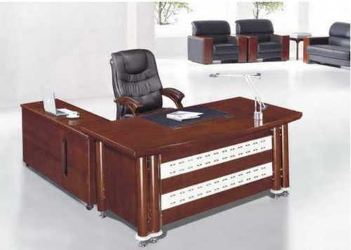 Brown Rectangular Wooden Office Desk