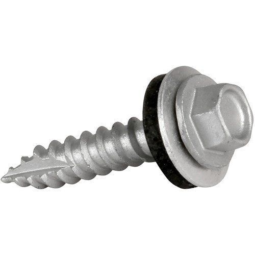 Self Drilling Screw - Stainless Steel, Customized Size, Silver Color | Hexagon Head Shape, Durable, Premium Quality, Polished Finish