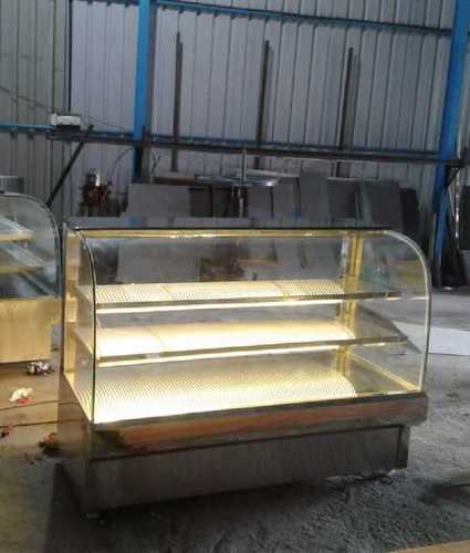 Transparent Stainless Steel Display Counter