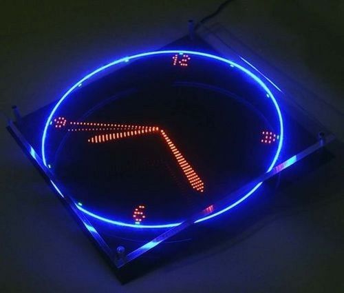 Red Decorative Bright Led Wall Clock