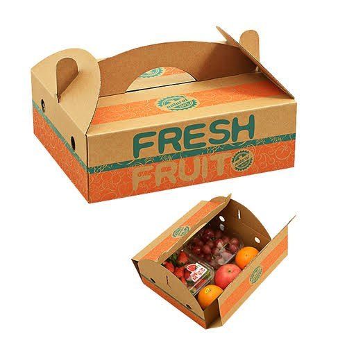 Brown Fruit Packaging Printed Corrugated Box