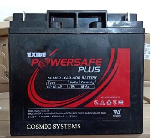 Exide Battery Smf Type 12V 18Ah Nominal Voltage: 12 Volt (V)