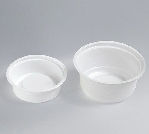 White Plain Pattern Plastic Cups