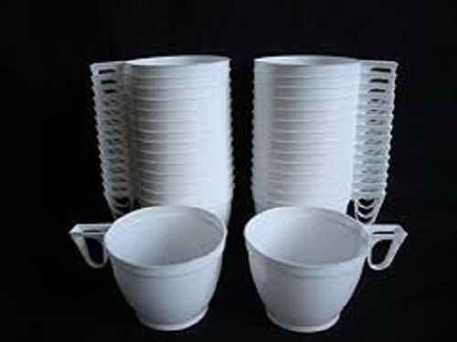  सफेद प्लास्टिक चाय कप 
