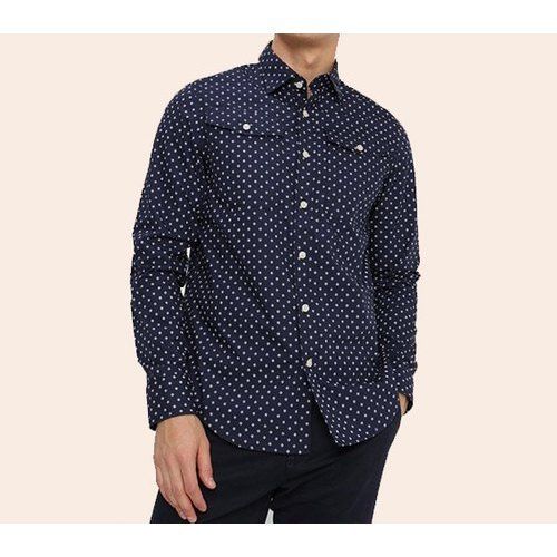 Mens Dot Printed Party Wear Shirt