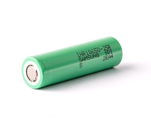  2500 Mah 18650 ग्रीन लिथियम आयन बेलनाकार बैटरी नाममात्र वोल्टेज: 3.7 वोल्ट (V) 