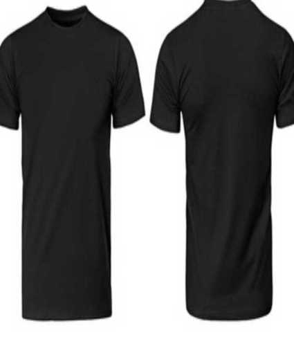 Black Half Sleeve Round Neck T Shirts 