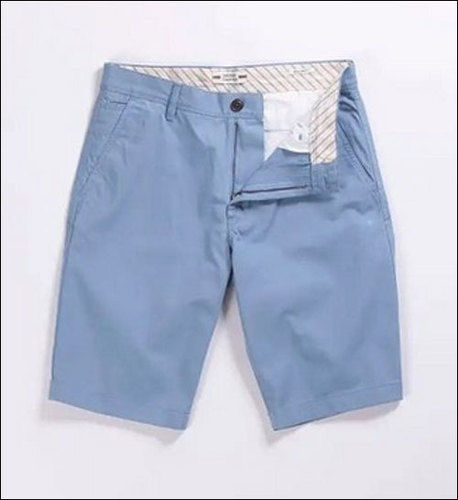 Blue Mens Regular Fit Shorts