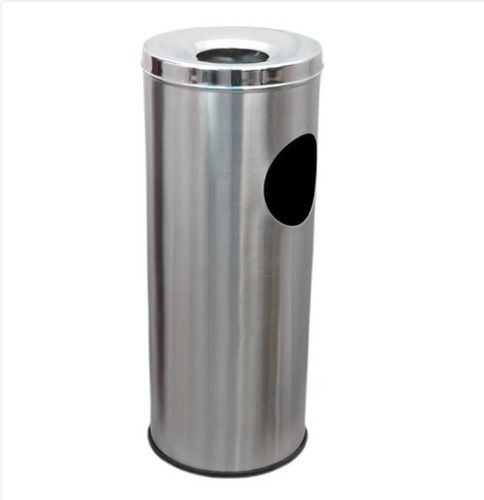 Silver Stainless Steel Ashtray Dustbin