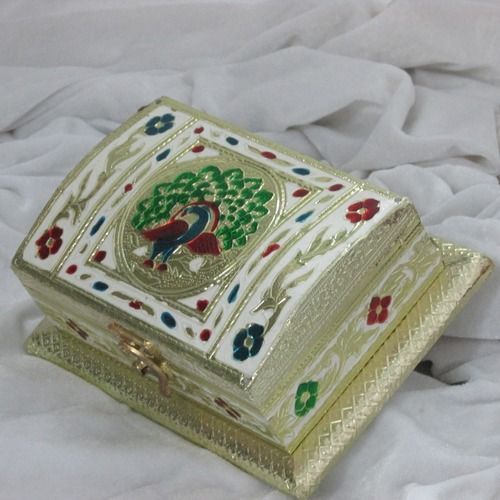 Durable White Decorative Wooden Box