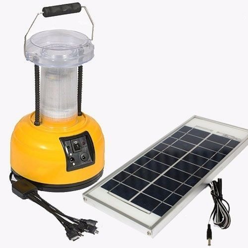 Yellow Plastic Mini Rechargeable 10W Solar Led Lantern