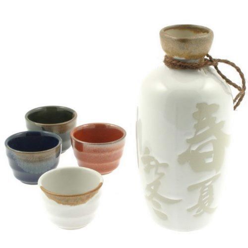 Premium Quality Hand Painted Japanese Ceramic Sake Set - Customized Sizes, Eco-Friendly Multi-Color, Non-Toxic 700ml to 1.75L Capacity