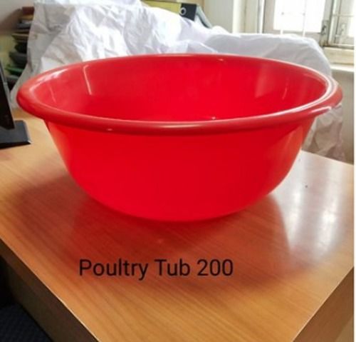 Red Plastic Round Poultry Tub