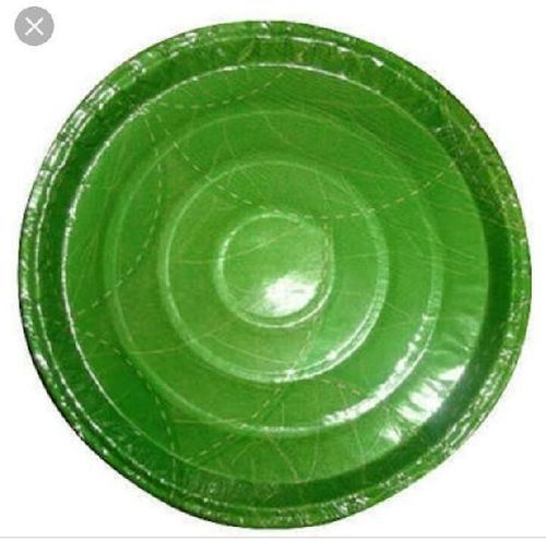 Green Color Round Paper Plates