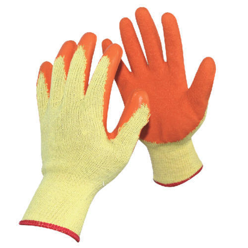 Orange PU Coated Hand Glove