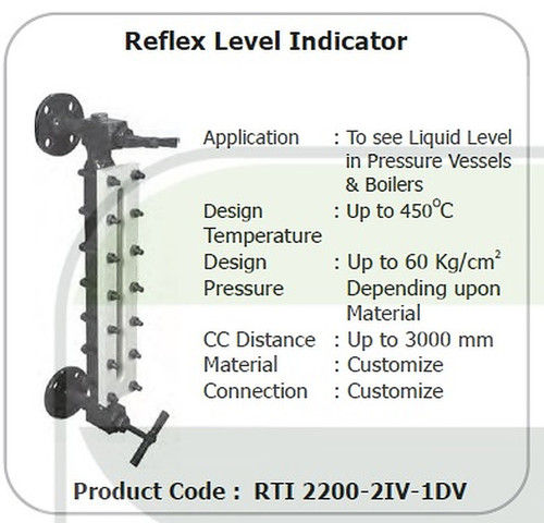 Reflex Level Indicator (Rti 2200 2Iv 1Dv) Application: Industrial