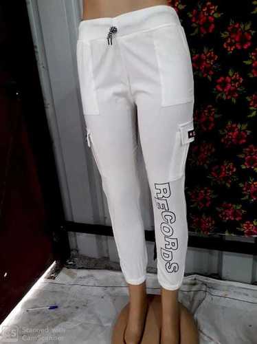 Ladies White Slim Fit Jeggings