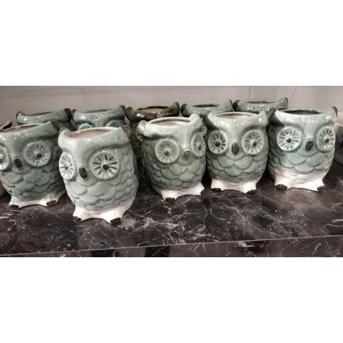 Green Ceramic Flower Pots