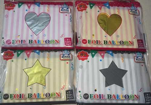 Various Colors Are Available Star And Heart Shape Foil Balloon