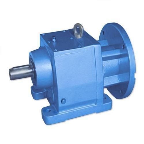 Inline Helical Gearbox - Cast Iron, 3:2-10:1 Gear Ratio, Blue Finish | 220-415 Volt, Industrial Use, Helical Tooth Profile