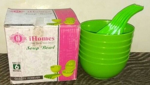 Green Plasitc Soup Bowl Set